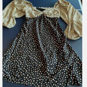 NWT sashi and babi Black and Cream polkadot Size 4 MSRP 450